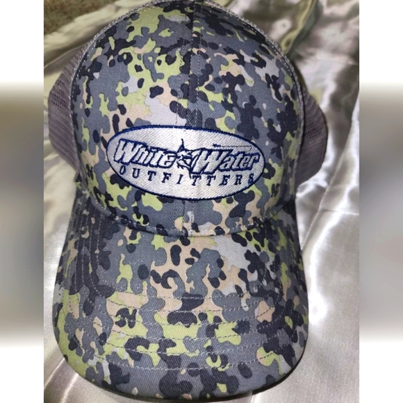 Whitewater Outdoors Simms Hat Cap Brown Camo Snapback Adjustable Camouflage - Picture 1 of 8